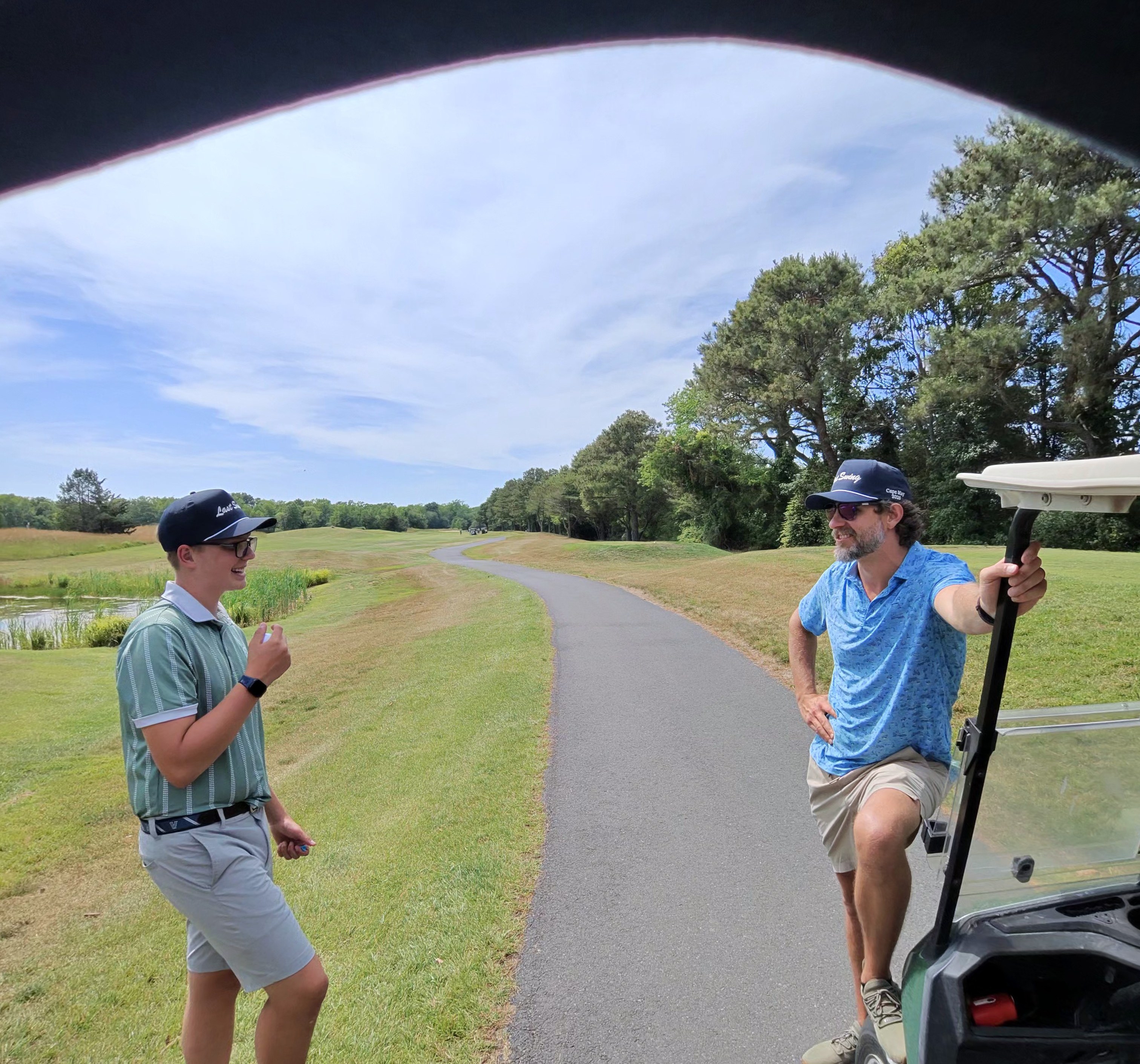 Chase and Jerry on the fairway